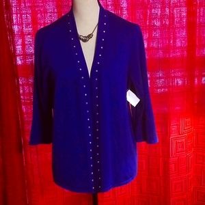 NWT Blue Name Brand Royal Blue Cardigan